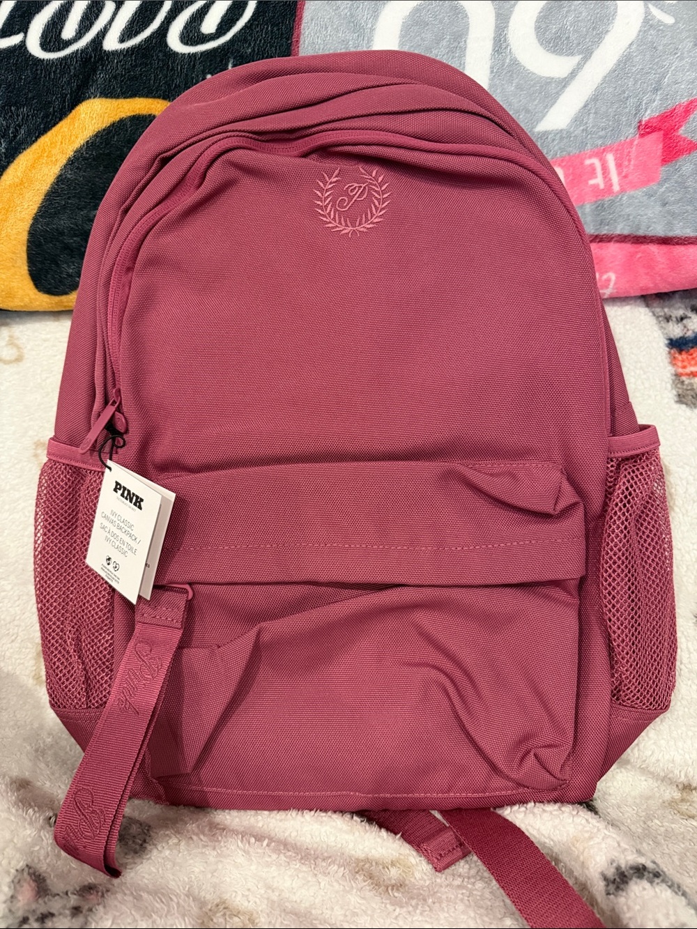 PINK Victoria's Secret Rose Backpack with Mesh Side Pockets